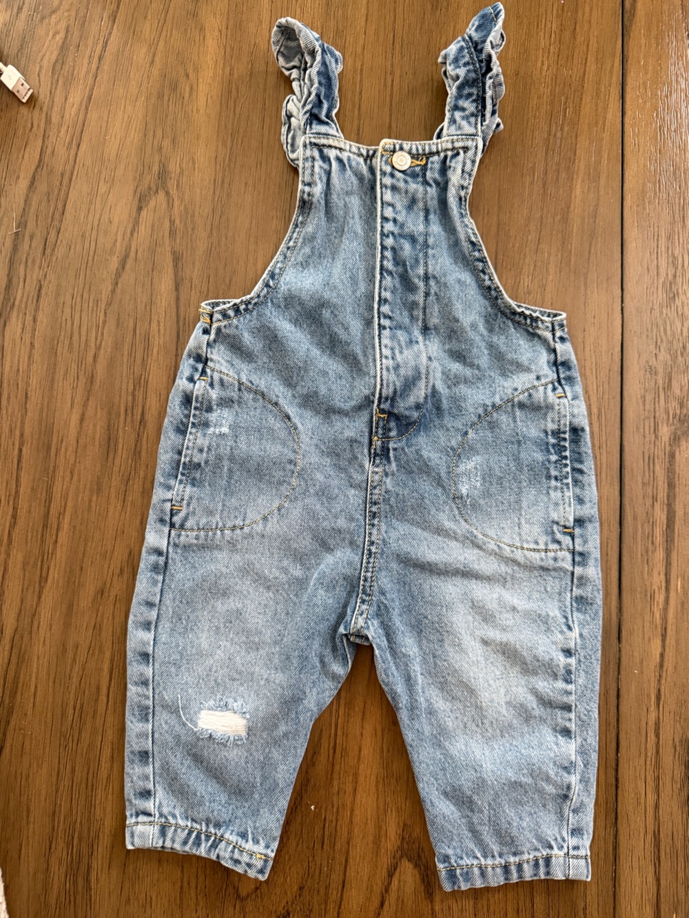 Zara Light Blue Denim Women's Overalls